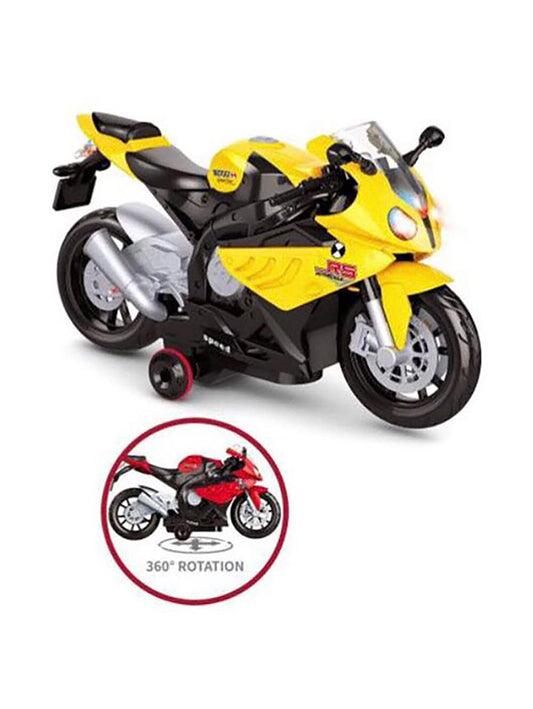 Remote Control Bike, 360 Degree Toy For Kids - Yellow (L-149) - Toyloft