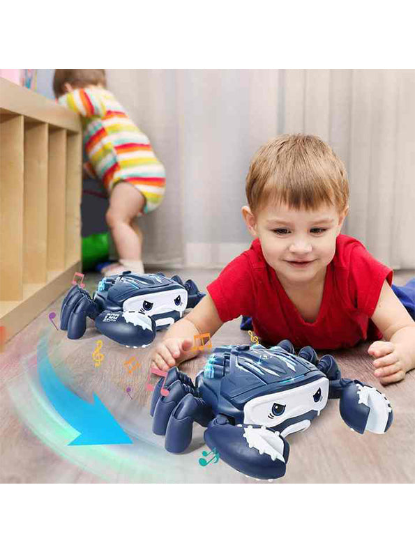 Futuristic Educational Electrical Crab Toy For Kids - With Jet Spray, Music & Lights - Durable, Obstacle Avoidance - TV - Toyloft