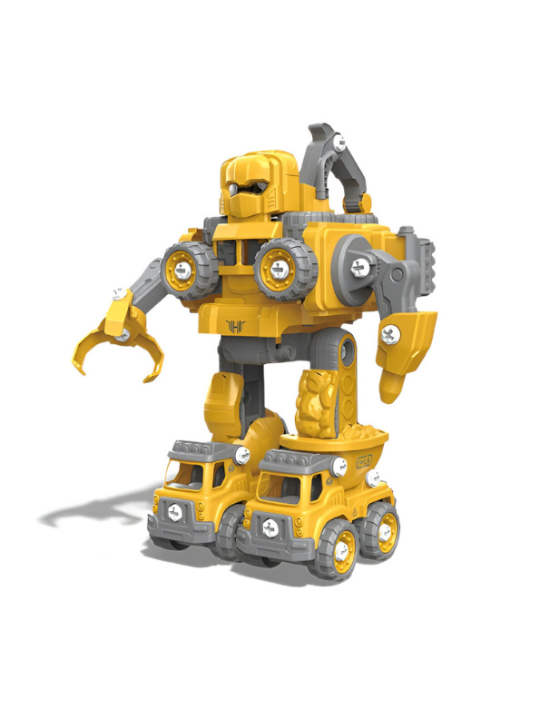 5-in-1 Take Apart Construction Robot Toy Set – DIY STEM Building Toys with Remote Control for Kids NX15614.