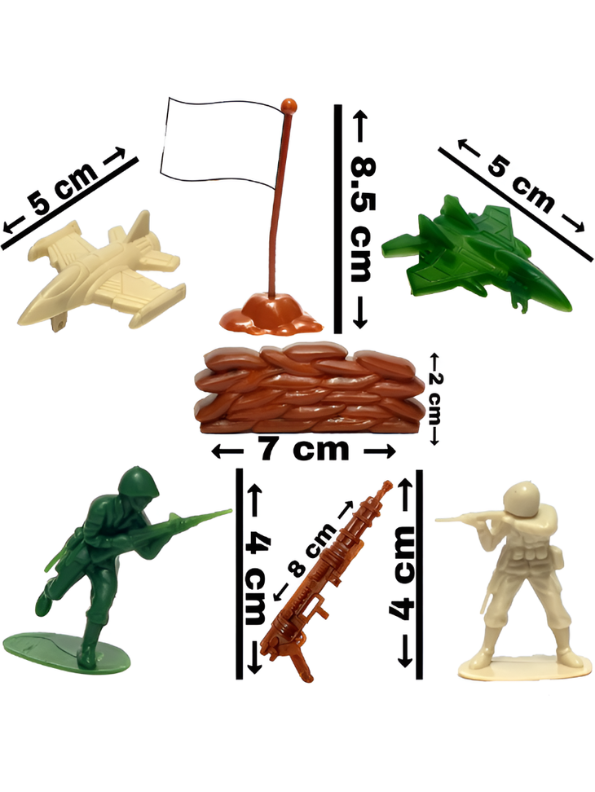 50 PCS Army Block Building Toys Set with Soldier Figures & Storage Bag LMI8432.