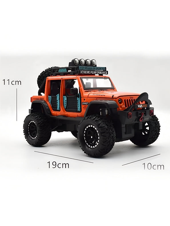 Jeep Wrangler Rubicon Metal Model Diecast Orange T M 17 Toyloft