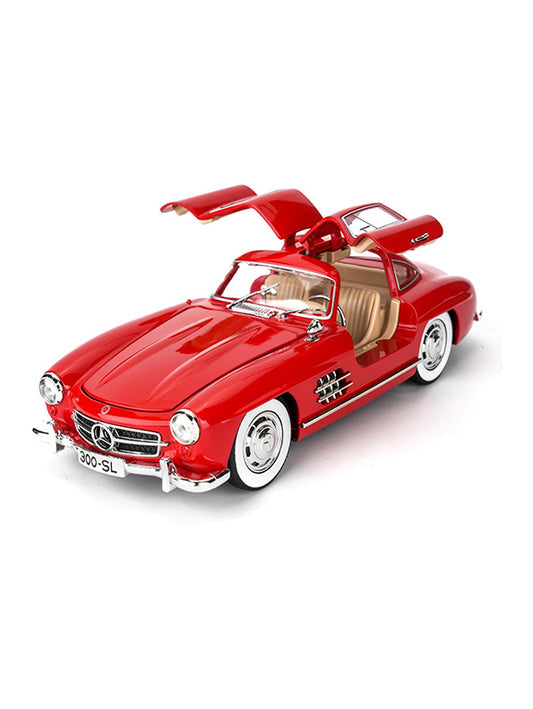 Mercedes Benz 300 SL Gullwing Metal Diecast Car Scale 1:24 - Red (TV-S-24) - Toyloft