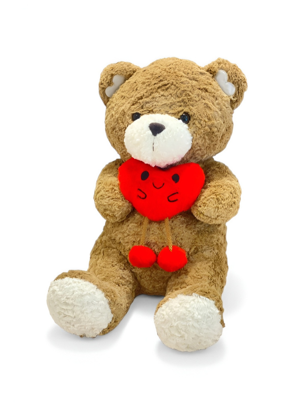 55cm Giant Brown Teddy Bear with Red Plush Heart ST13613.