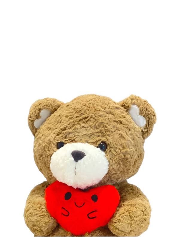 55cm Giant Brown Teddy Bear with Red Plush Heart ST13613.