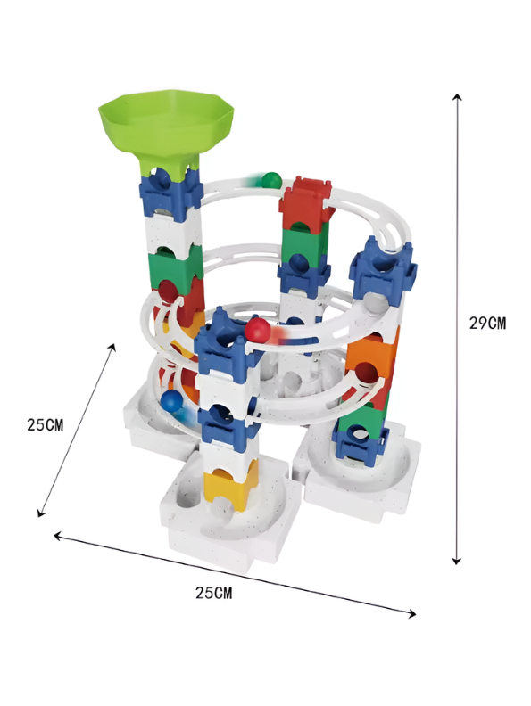 58-Piece Marble Run Set for Kids Ages 3+ – Eco-Friendly Educational Construction Toy, STEM Gravity Track Building Blocks Maze Game for Creative Learning & Development MD219
