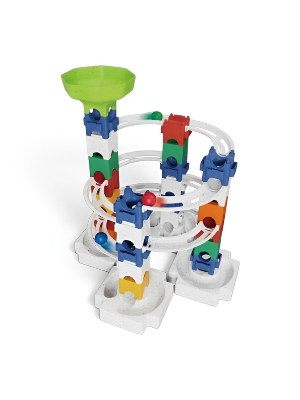 58-Piece Marble Run Set for Kids Ages 3+ – Eco-Friendly Educational Construction Toy, STEM Gravity Track Building Blocks Maze Game for Creative Learning & Development MD219