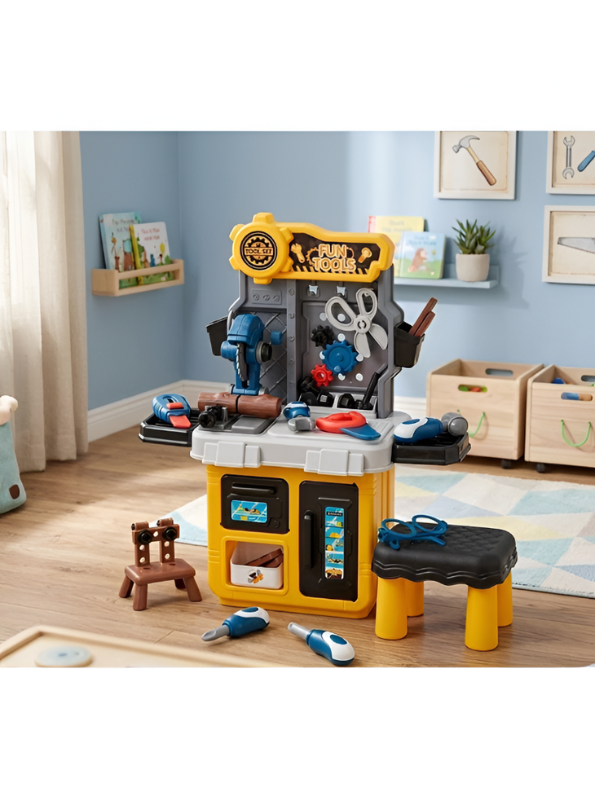 59-Piece Kids Toy Workbench and Tool Set Playset MD715