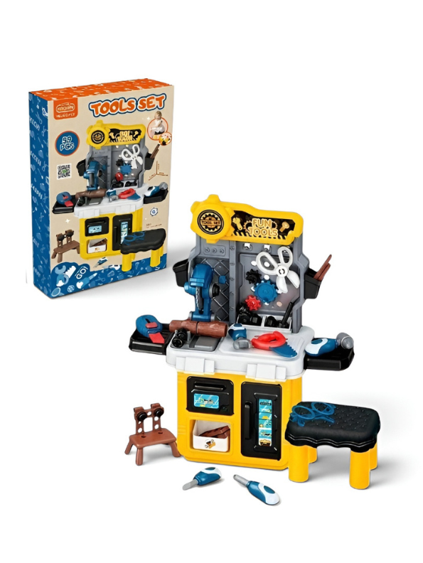 59-Piece Kids Toy Workbench and Tool Set Playset MD715