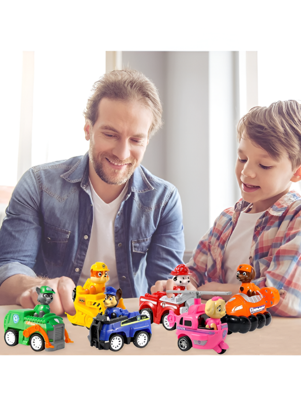 6-Piece Cartoon Dog Rescue Team Vehicle Playset MD664.