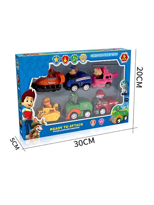 6-Piece Cartoon Dog Rescue Team Vehicle Playset MD664.