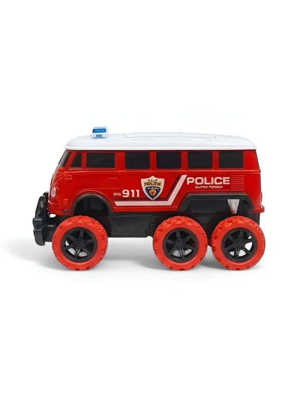 6-Wheel RC Police Monster Bus – High-Speed Off-Road Remote Control 911 Emergency Response Vehicle TV4527.