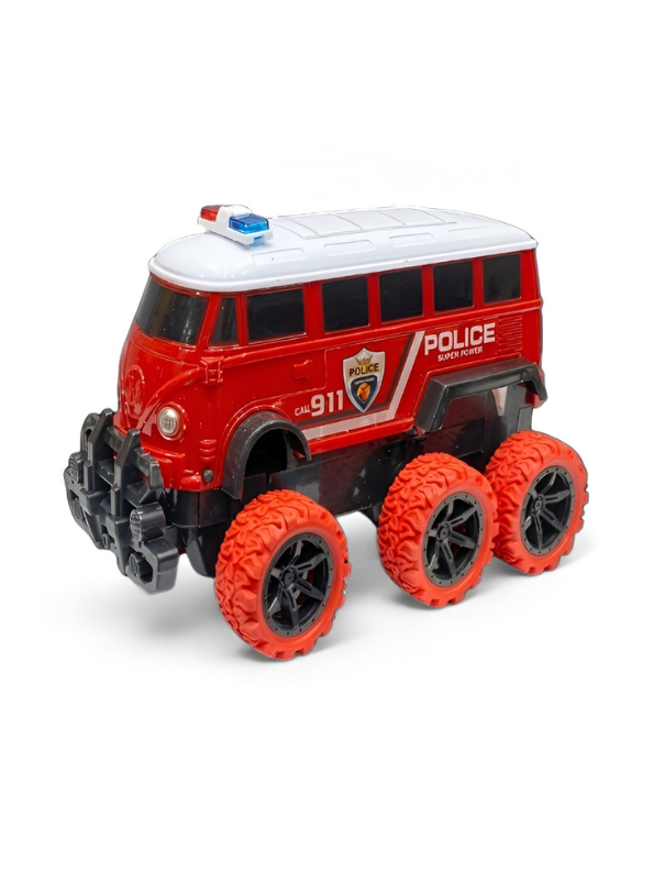 6-Wheel RC Police Monster Bus – High-Speed Off-Road Remote Control 911 Emergency Response Vehicle TV4527.