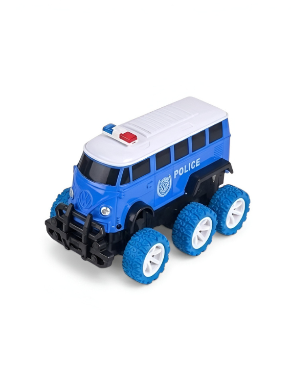 6-Wheel RC Police Monster Bus for Kids – Off-Road Truck MD1431.