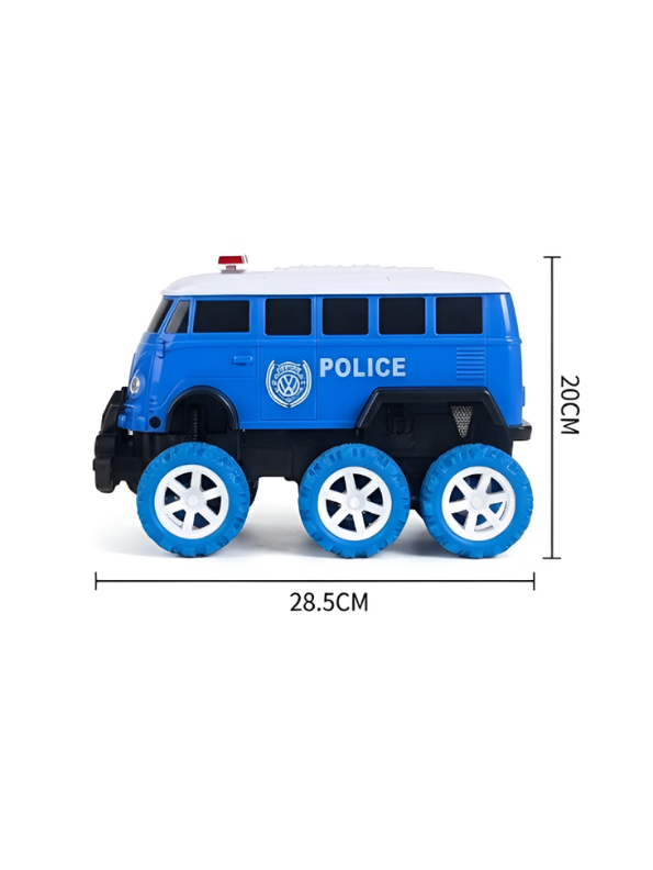 6-Wheel RC Police Monster Bus for Kids – Off-Road Truck MD1431.
