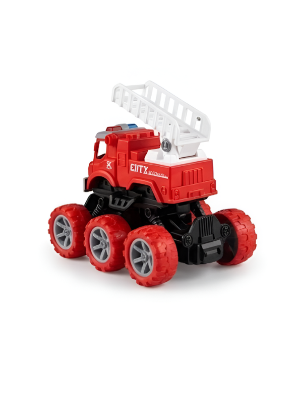 6-Wheel Take Apart Toy Truck Set – 4-Pack DIY Construction Vehicles with Toy Screwdriver, STEM Learning Building TV2587.
