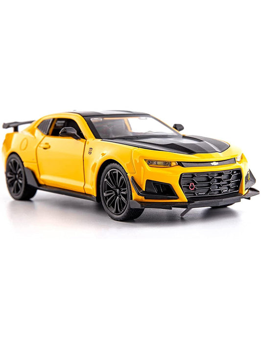 Chevrolet Camaro Metal Diecast Car - Yellow 1/24 - Big Size