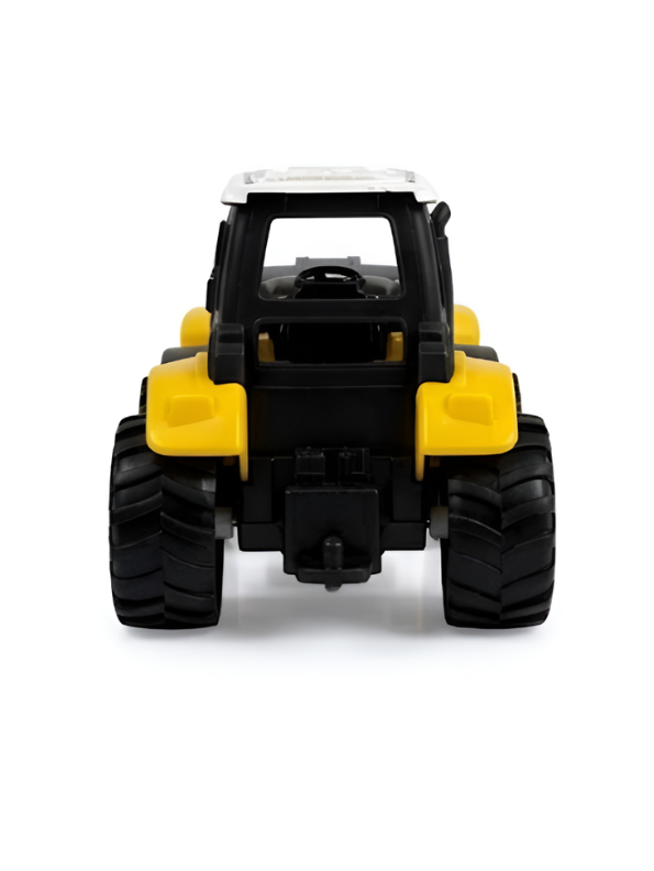 1:64 Scale Mini RC Tractor Toy with Acrylic Display Case Grapple Frok MD578.