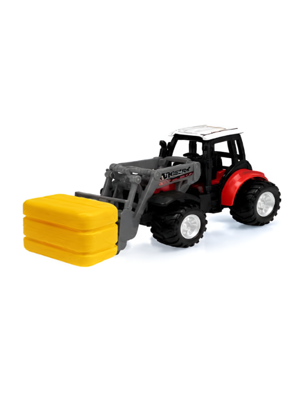 1:64 Scale Mini RC Tractor Toy with Acrylic Display Case Pallet Fork MD578.