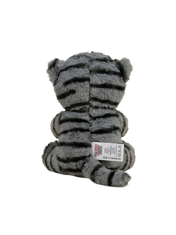 6 Inch Grey Tabby Cat Plush Toy Grey ST14950.