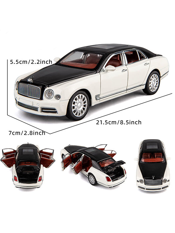 Bentley Mulsanne Metal Diecast Car Scale 1:24 - White (TV-AG-24) - Toyloft