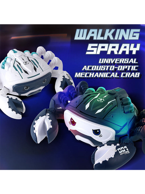 Futuristic Educational Electrical Crab Toy For Kids - With Jet Spray, Music & Lights - Durable, Obstacle Avoidance - TV - Toyloft