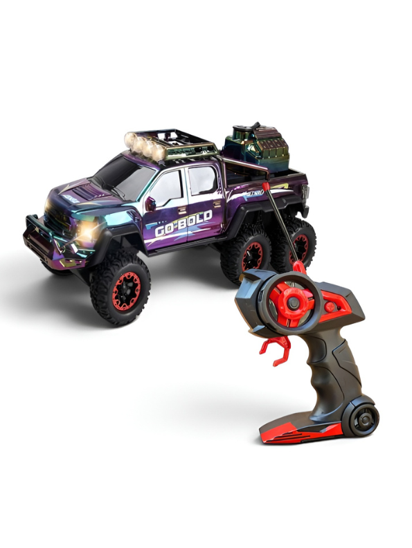 6x6 Metallic RC Off-Road Monster Truck with Smoke Spray & LED Lights MD114