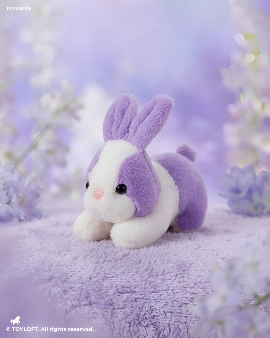 7-Inch Cute Plush Bunny Stuffed Animal – Soft Lavender and White Rabbit Toy ST14742