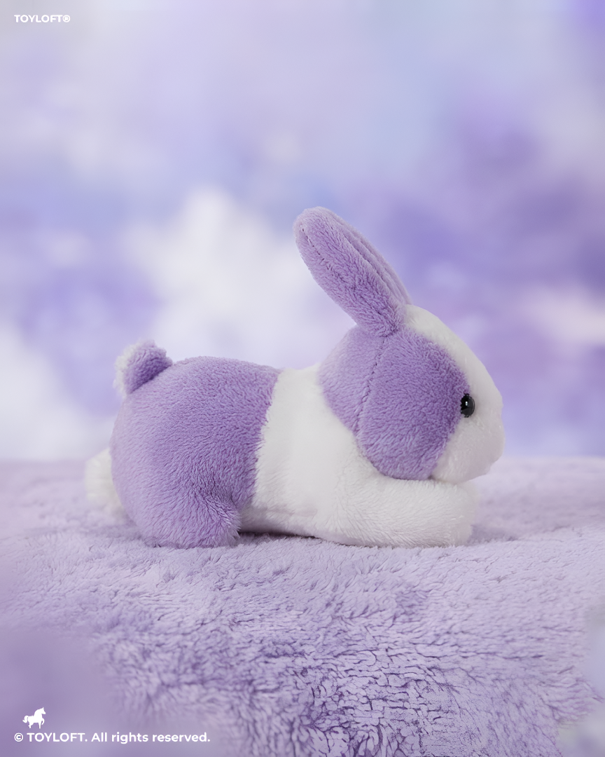 7-Inch Cute Plush Bunny Stuffed Animal – Soft Lavender and White Rabbit Toy ST14742