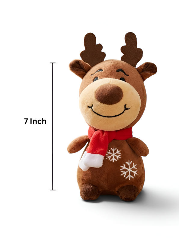 7-Inch Plush Reindeer Toy with Scarf ST14173.