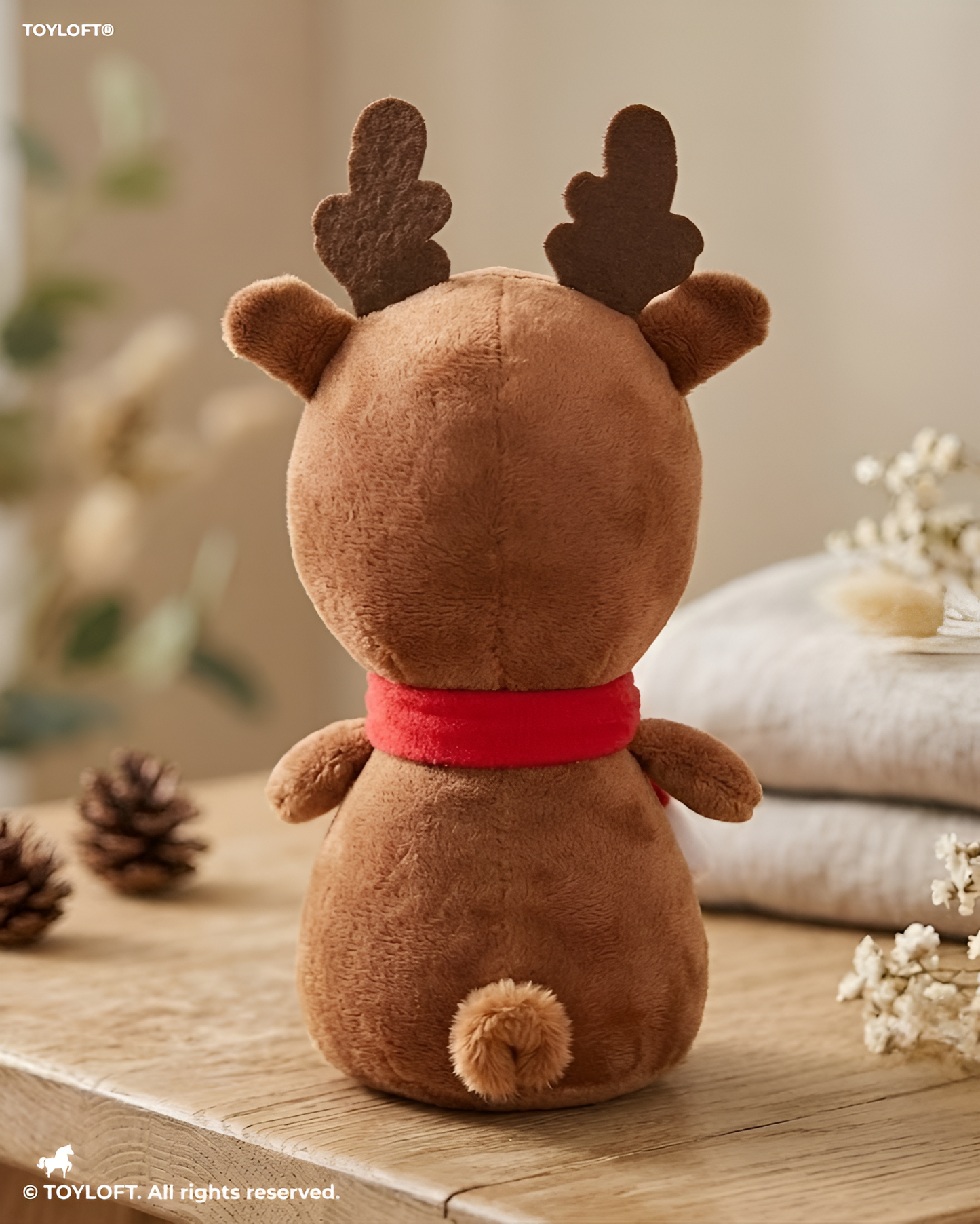 7-Inch Plush Reindeer Toy with Scarf ST14173.