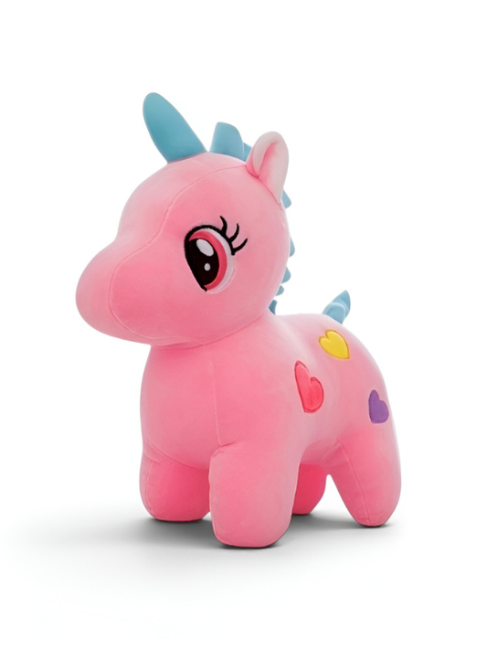 7-Inch Soft Plush Unicorn Teddy with Heart Pink ST11932.