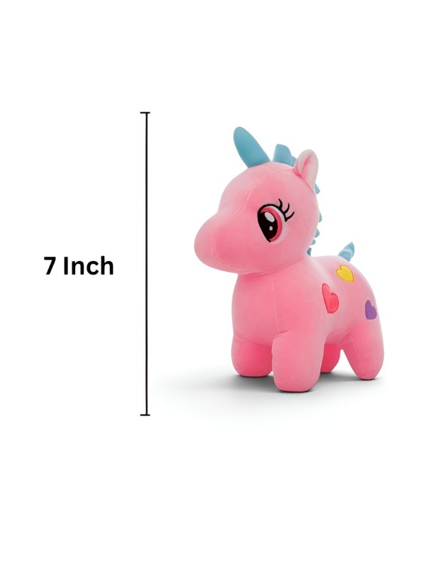 7-Inch Soft Plush Unicorn Teddy with Heart Pink ST11932.