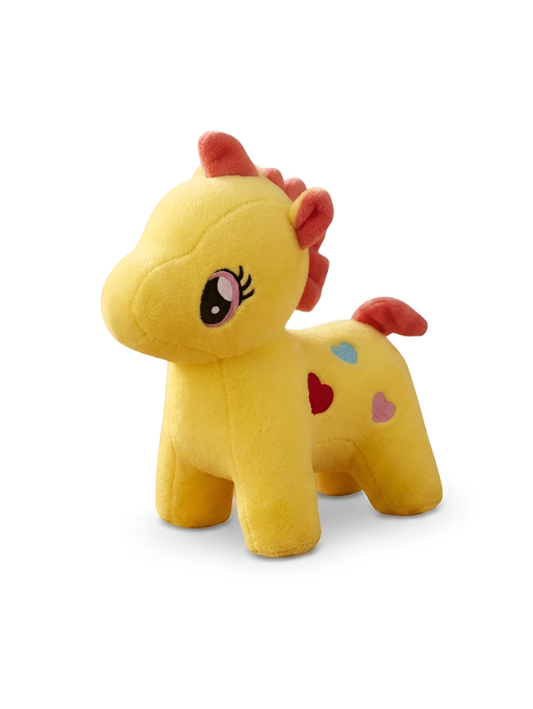 7-Inch Soft Plush Unicorn Teddy with Heart Yellow ST11932.