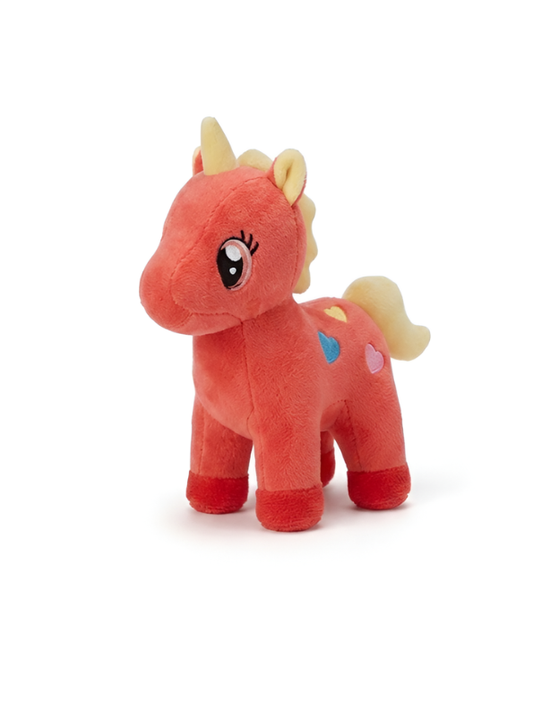 7-Inch Soft Plush Unicorn Teddy with Heart Red ST11932.