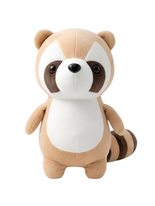 7-Inch Tan Raccoon Plush Toy – Soft Adorable Stuffed Animal Brown ST15927.