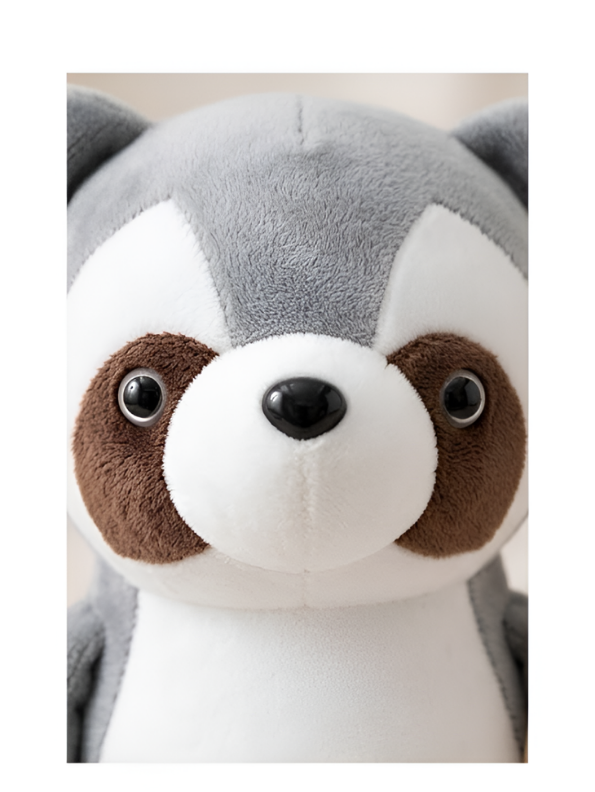 7-Inch Tan Raccoon Plush Toy – Soft Adorable Stuffed Animal Grey ST15927.