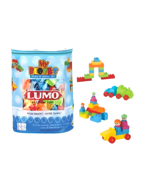 70-Piece Kids Educational Building Blocks Set – Colorful STEM Mega Bricks for Toddlers & Preschoolers LMI8253.