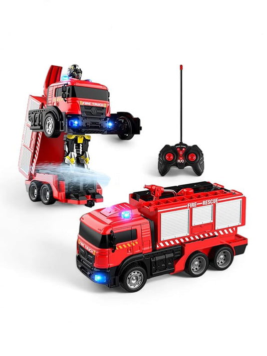 Remote Control Fire Fighting Truck With Water Spray Function Toy For Kids