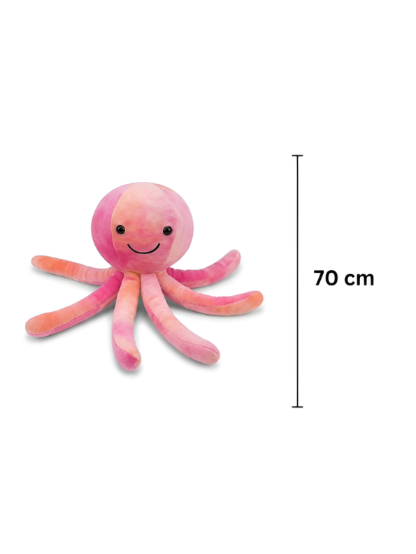 70 cm Plush Octopus Soft Toy Pink ST14847.