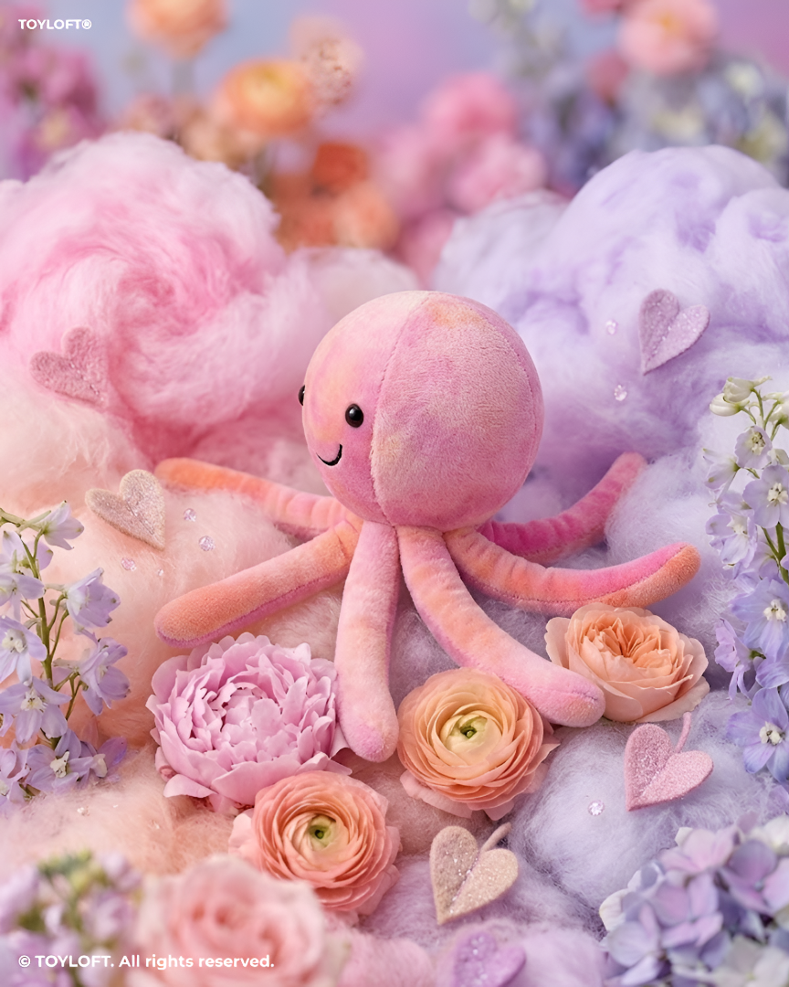 70 cm Plush Octopus Soft Toy Pink ST14847.