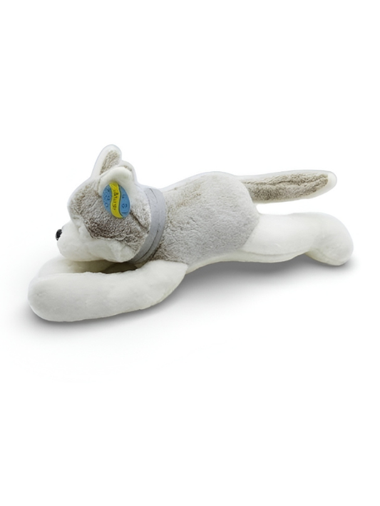 75cm Large Laying Husky Plush – Grey and White Soft Toy ST6708.