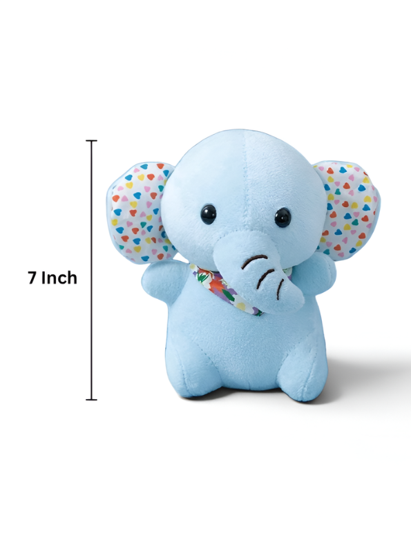 7 Inch Blue Elephant Plush Toy ST11120.