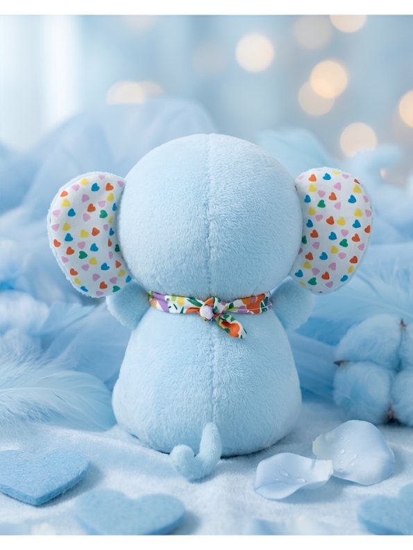 7 Inch Blue Elephant Plush Toy ST11120.
