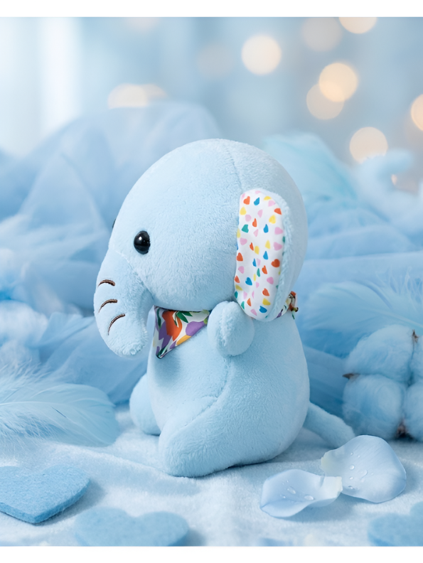 7 Inch Blue Elephant Plush Toy ST11120.