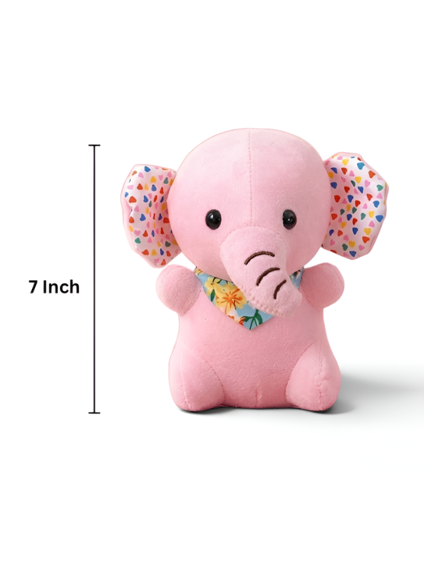 7 Inch Pink Elephant Plush Toy ST11120.