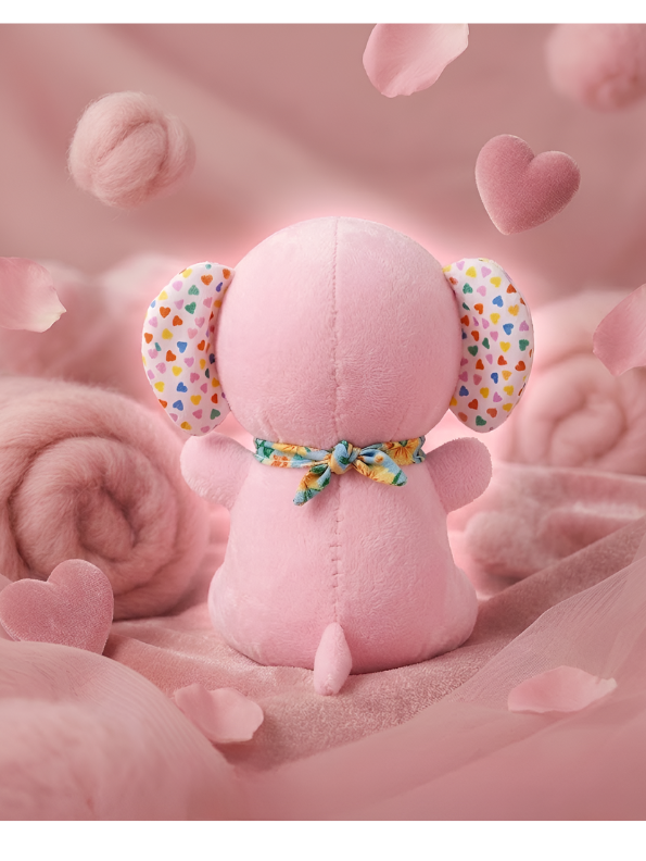 7 Inch Pink Elephant Plush Toy ST11120.