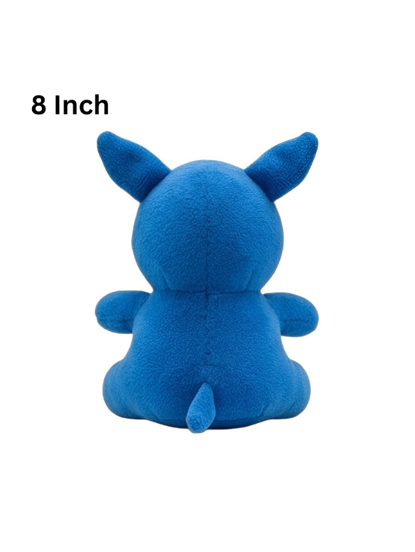 8-Inch Donkey Plush Stuffed Animal with Stitched Smile and Polka Dot Bow Tie Blue ST11613.