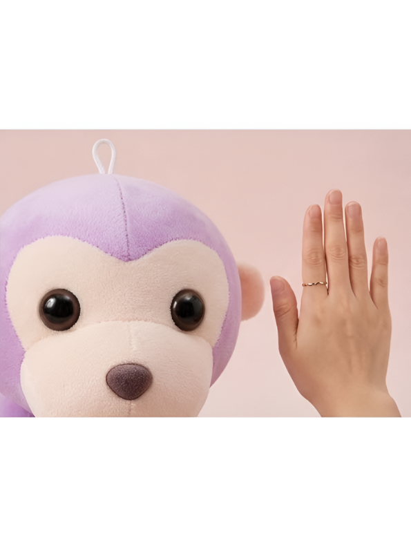 8-Inch Monkey Plush Toy with Long Tail – Soft Stuffed Animal Toy Lavender ST14177.