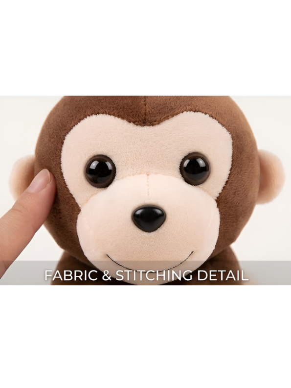 8-Inch Monkey Plush Toy with Long Tail – Soft Stuffed Animal Toy ST14177.