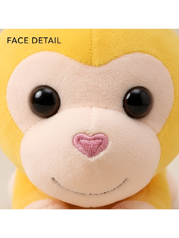 8-Inch Monkey Plush Toy with Long Tail – Soft Stuffed Animal Toy Yellow ST14177.